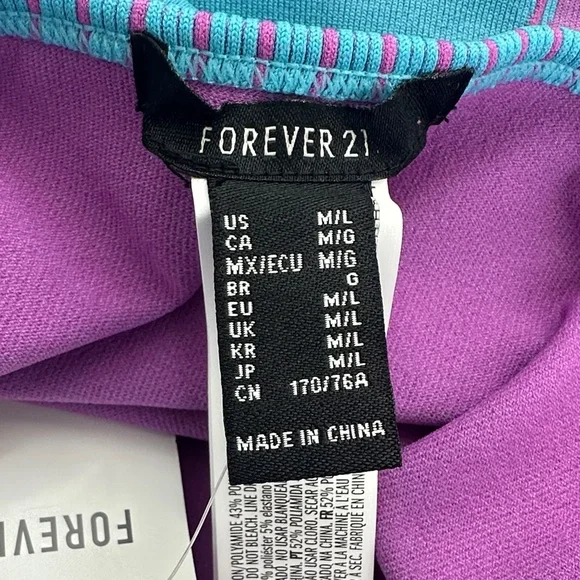 Forever 21 Blue and Purple romper size M/L BWT - Picture 7 of 8